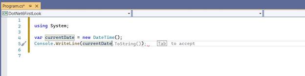 .NET 6 Feature In Visual Studio